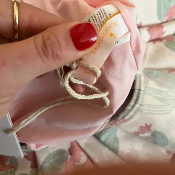 NWT One Shoulder One piece Light Pink with Floral Pattern Bikini - Picture 3 of 3